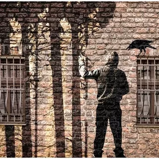 FOTOTAPETA 400 × 309 +LEPIdlo, múr, graffiti, stromy