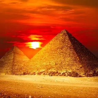 FOTOTAPETA 400 × 309 +LEPIdlo, Pyramídy v Gíze - západ slnka