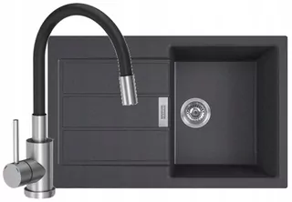 FRANKE Drez otočný tektonický SIRIUS 2.0 S2D 651-78 Onyx
