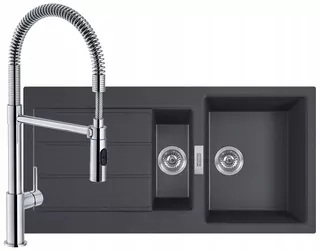 FRANKE Drez otočný tektonický SIRIUS 2.0 S2D 651-100 Onyx