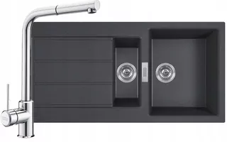 FRANKE Drez otočný tektonický SIRIUS 2.0 S2D 651-100 Onyx