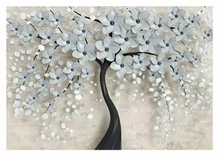 Fototapeta - 3D Wall lístie FLOWERS SALON 368 × 254