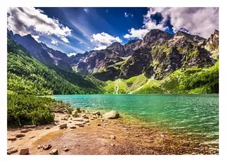 Fototapeta 3D hory jazero tatry