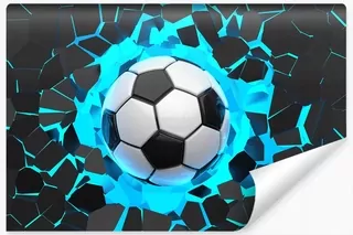 Fototapeta 3d šport, futbal v stene 270 × 405