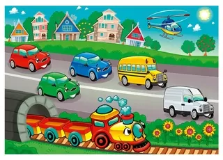 Fototapeta - Nástenný výjav Car Train Ciuchcia CAR 368x254