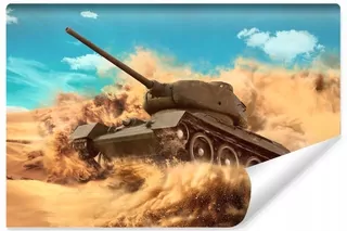 Fototapeta Vojenský Tank V Púšti Dekor 300 × 210