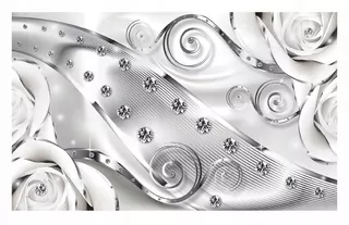 Fototapeta - Nástenné nástenné diamanty Flizelina Spálňa 3D 368 × 254