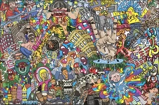 Fototapeta GRAFFITI hudobná mládež