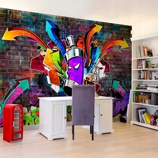 Fototapeta - Graffiti: Farebný útok