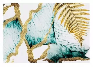 Fototapeta - Nástenné mramorové imitácie Gold Listy 3D 254 × 184