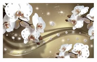 Fototapeta - Nástenný výjav Orchid diamanty abstrakcie 3D 368 × 254