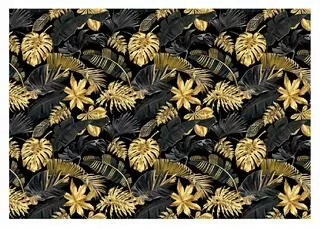 Fototapeta - Nástenné nástenné maľby Zlaté listy Monstera Fern 368x254