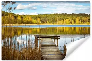 Fototapeta - Nástenná nástenná obývacia izba Lake Powstage Landscape 180x120