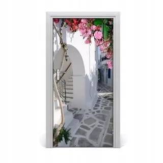 Samolepiaca fototapeta na dvere Grécka dedina