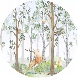 Samolepiaca textilná fototapeta 100 × 100cm okrúhla
