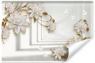 Fototapeta 3D kvety tunel hĺbka obývačka 270x405