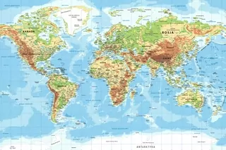 Fototapeta - Nástenný výjav Nástenný výjav World Map Poľsko
