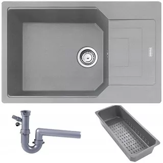 Franke Urban UBG 611-78 XL Fragranit KAMENÝ ŠEDÝ + odtoková vložka v komplete