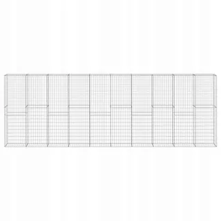 Gabiónová stena s krytom 600 × 30 × 200 cm