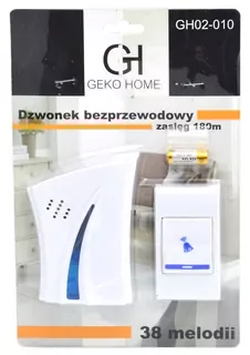Bezdrôtový zvonček GEKO 38 melódií 180 m