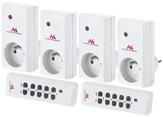 Vypínač svetla - Pilotové zásuvky 4 + 1 × 4 SOCKETS + PILOT * 3600 W
