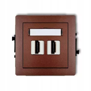 Zásuvka - 2x HDMI Socket Double Karlik Deco Brown