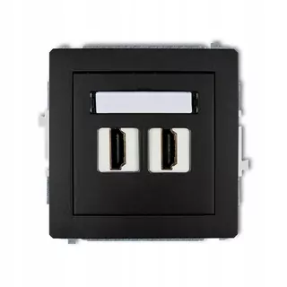 Zásuvka - Zásuvka 2x HDMI Double Karlik Deco Black Mat