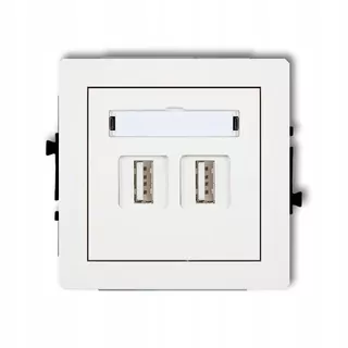 Zásuvka - Zásuvka 2x USB-AA 3.0 Karlik Deco White