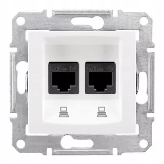 Zásuvka - RJ45 ZÁSUVKA SCHNEIDER POČÍTAČOVÁ ZÁSUVKA BIELA