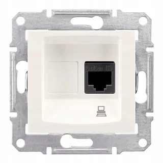 Zásuvka - Počítačová zásuvka RJ45 Schneider Cream Sedna