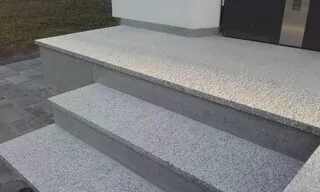 Balkón, terasa, schody, fasáda, podlaha