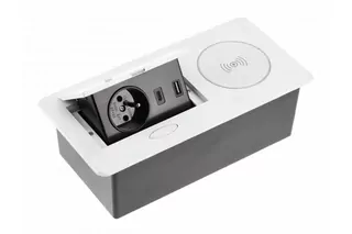Elektrická zásuvka, USB stolová doska GTV biela
