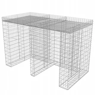 Gabion Shield pre odpadkový kôš, oceľ, 190 × 100 × 13