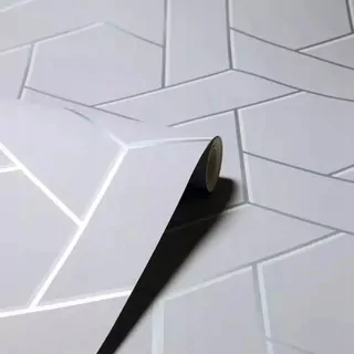 Geometrická tapeta s kovovými prvkami