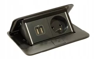 S 2xUSB zásuvkou a zásavkou s uzemnením (2P + Z)