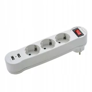 Zásuvka - Zásuvka Outlet 3 SOCKETS + 2 USB