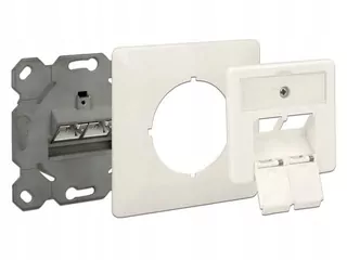 Dvojitá zásuvka 2xLSA - 2xRJ45 cat.6 A