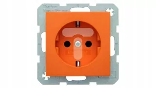 Zásuvka jednonásobná SCHUKO oranžový lesk S.1/B.3/B.7 Glas 47438914