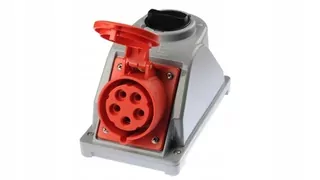 Zásuvka - Pevná objímka s L-0-P 32A 5P 400V + spínač