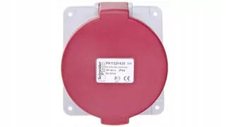 Zásuvka do panelu 5P 32 A 400 V červená IP44 PKY32F435