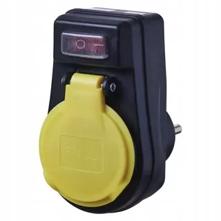 Zásuvka IP44 s vypínačom
