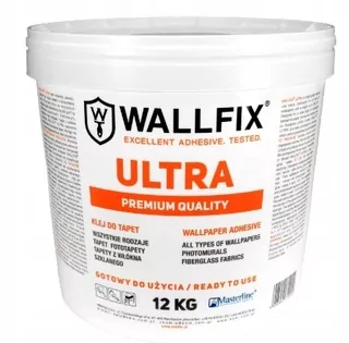 Hotové lepidlo na tapety WALLFIX ULTRA, na všetky druhy tapiet, BIELE v balení 12kg.
