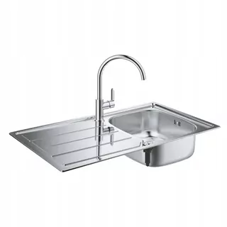 Grohe Bau drez s kuchynskou batériou 31562SD0 nerezová oceľ