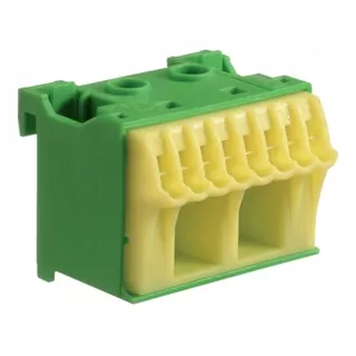 HAGER Samosvorkový blok 63 A QC zelený 10 prípojok 33 × 4, FARBA ZELENÁ/ŽLTÁ