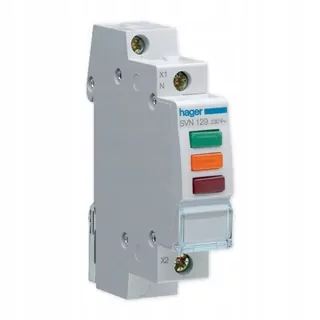 Trojfarebné LED signalizačné svetlo Hager 3F 230 V SVN129