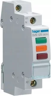 Hager, 3-farebné signalizačné svetlo (červená/zelená/oranžová) SVN129
