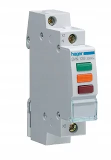 Trojfarebné LED signalizačné svetlo Hager 3F 230 V SVN129