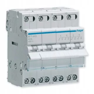 1-0-2 hager 4P 40 a 400 v SFT440 prepojenie prepájača napájania siete