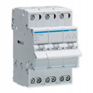 1-0-2 hager 3P 40 a 400 v SFT340 inštalácia prepojenia výberu napájania