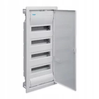 Podporový rozvod hager volta 4 × 12 (pre 48 modulov) kovové dverečky biela farba quickconnect